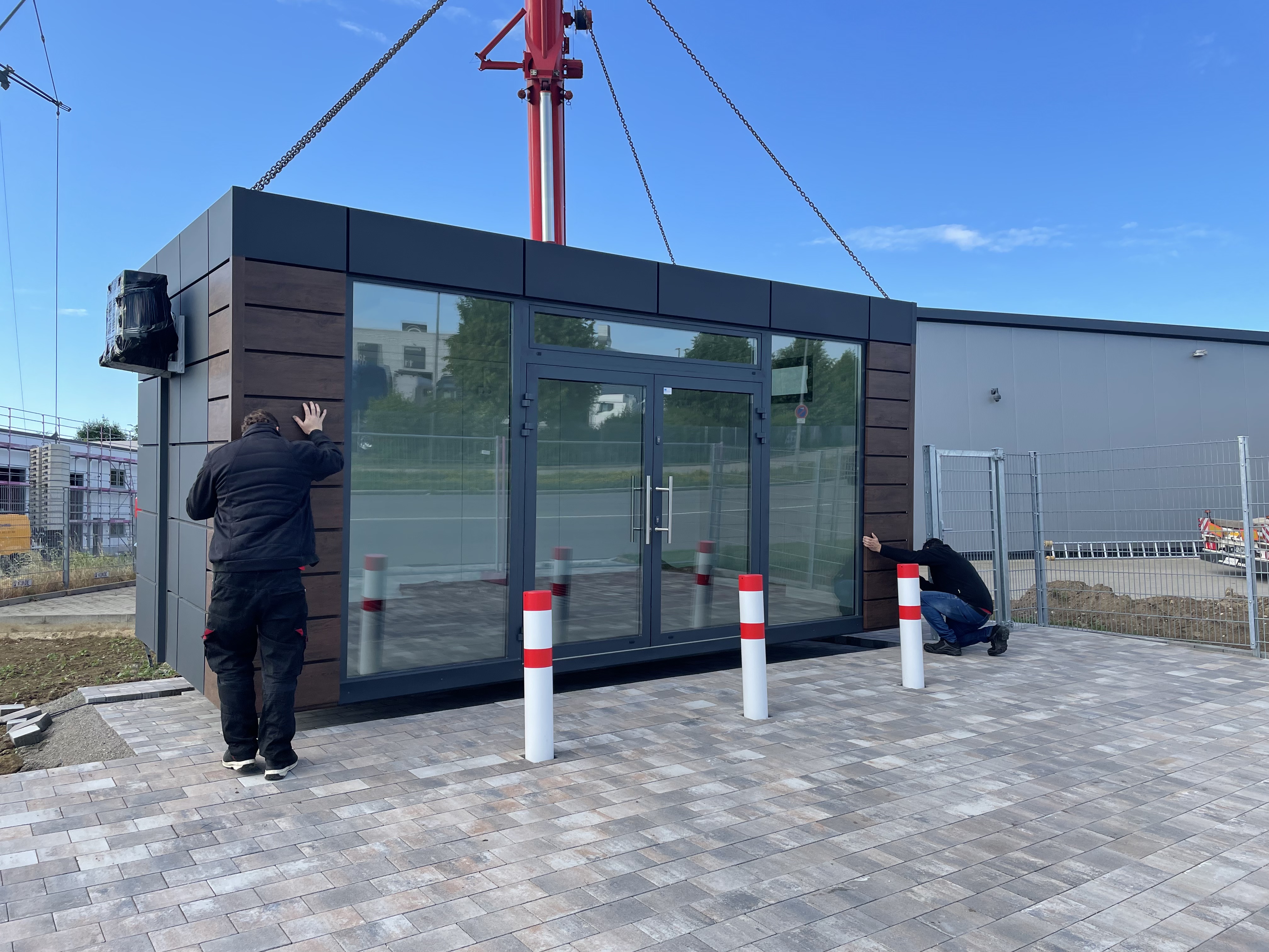 Innenansicht des Verkaufscontainers